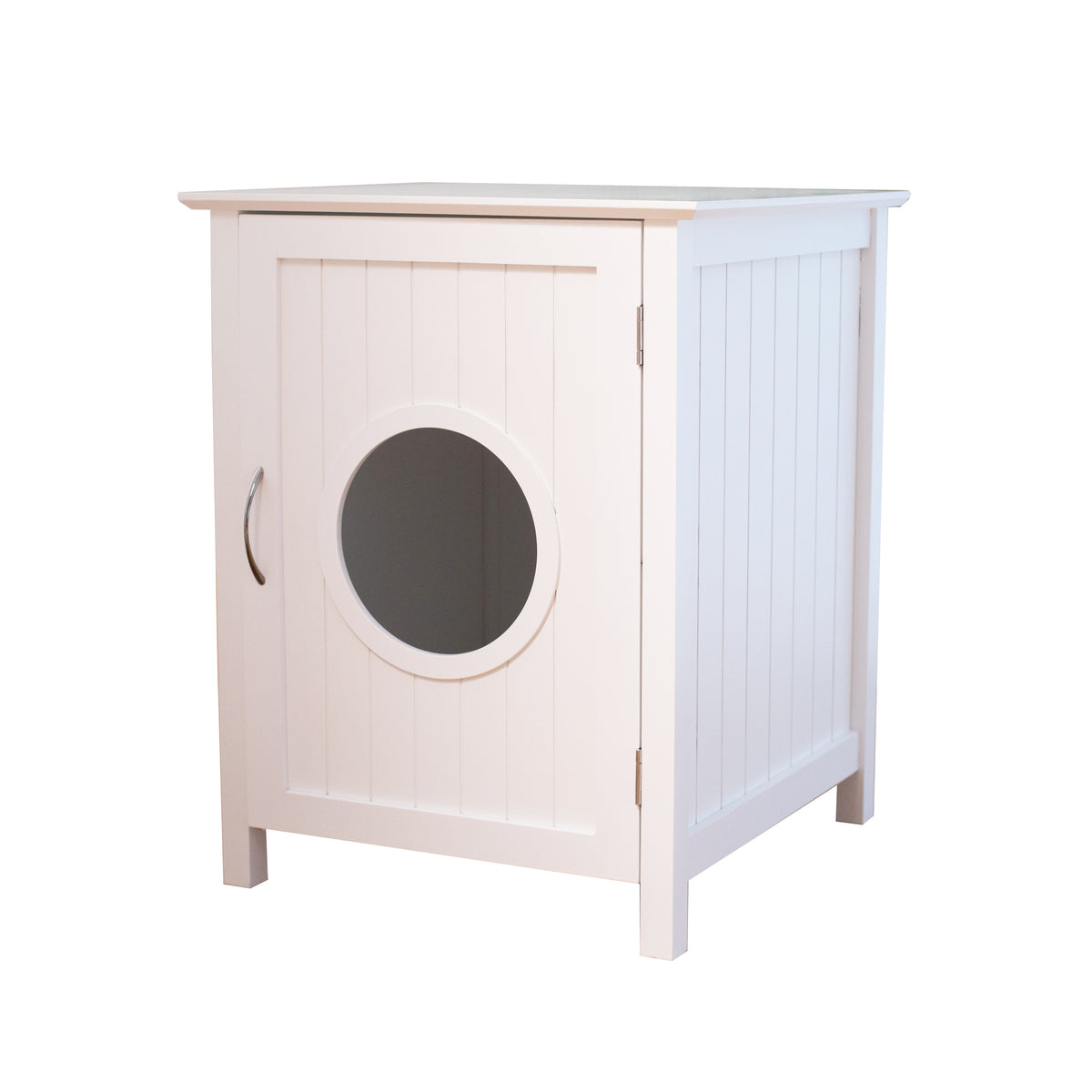 clearance sale Litter box shell, hidden litter box furniture cabinet, indoor cat room side table, large pet box bedside table, litter box toilet, indoor kennel (white)