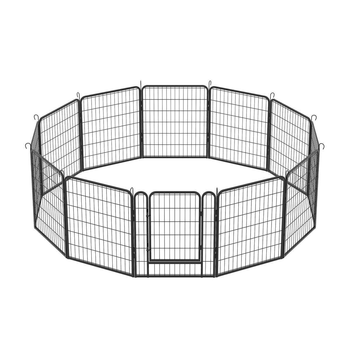12 Panels Heavy Duty Metal Playpen with door,31.7"H Dog Fence Pet Exercise Pen for Outdoor