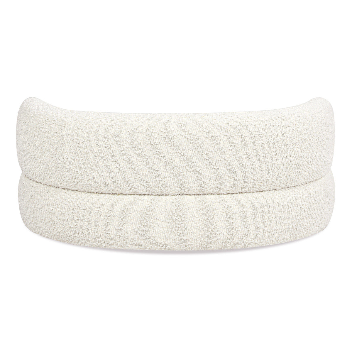 Shep 36" Curved Dog Sofa Bed, Medium, Ivory White Boucle