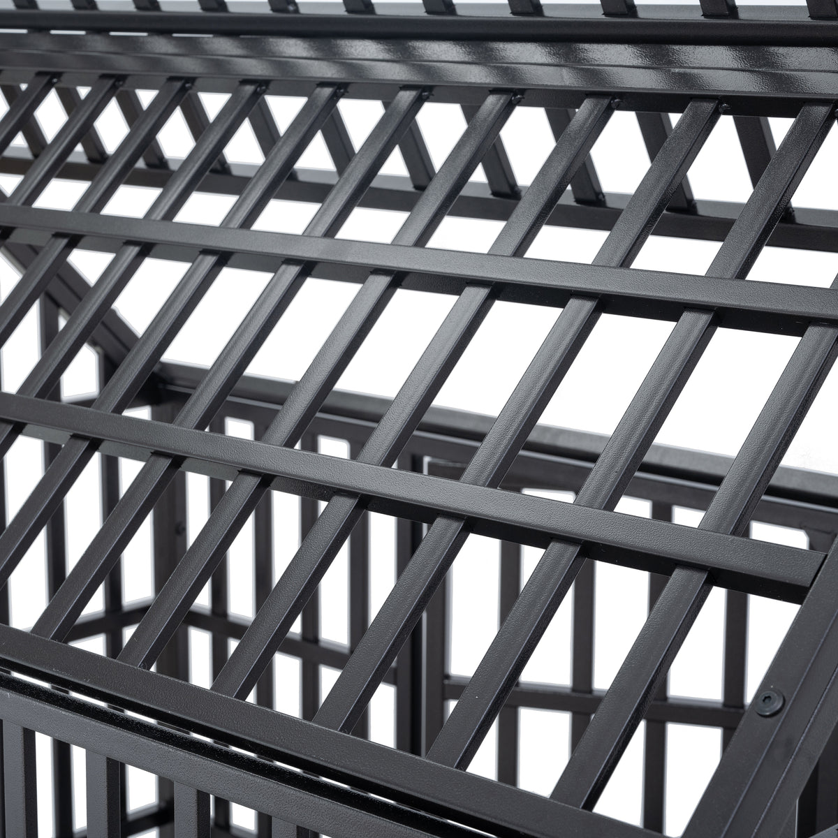 Heavy Duty Dog Cage  pet Crate with Roof & window on roof