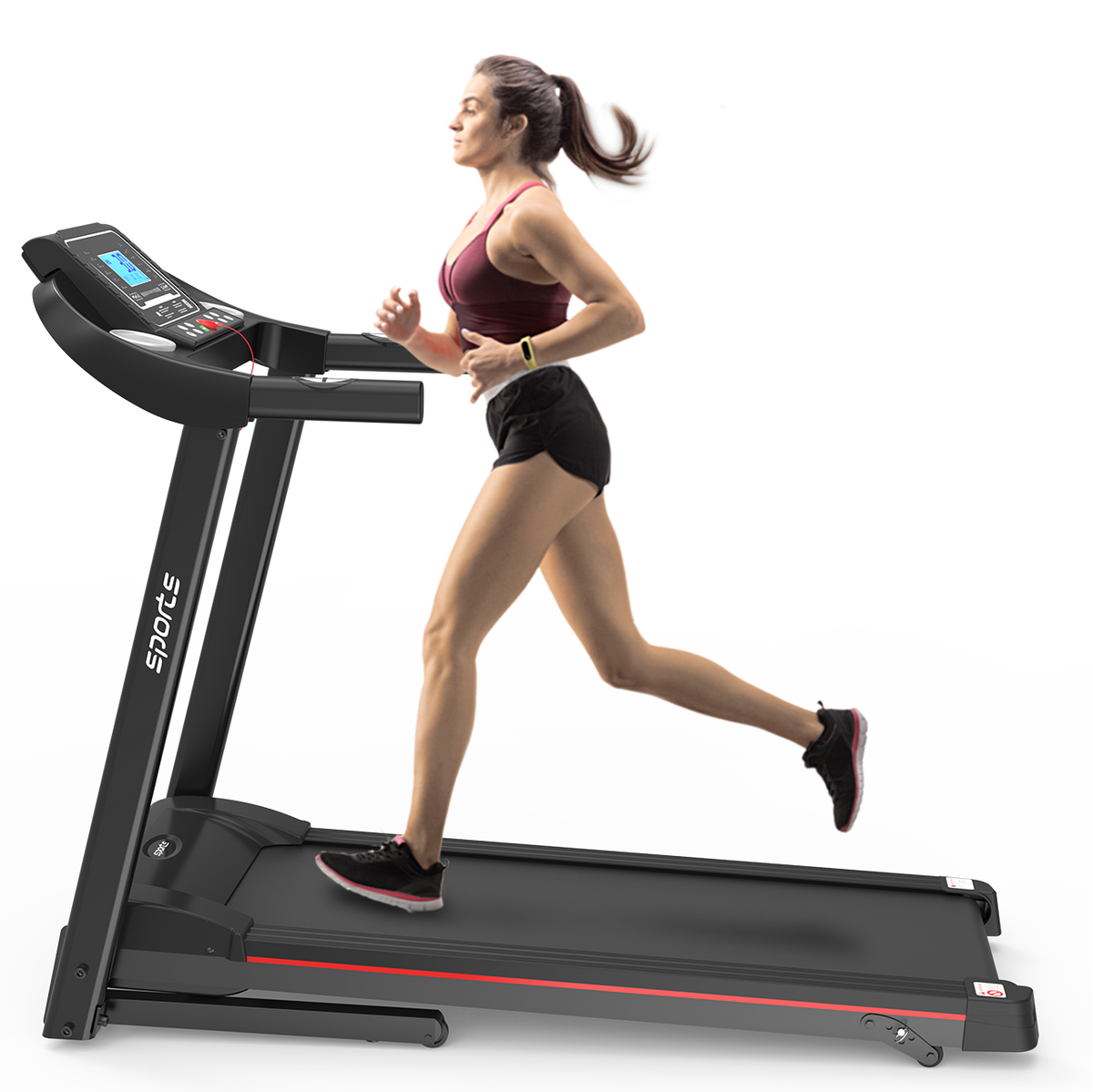 Fitshow App Home Foldable Treadmill with Incline, Folding Treadmill for Home Workout, Electric Walking Running Treadmill Machine 5" LCD Screen 250 LB Capacity Bluetooth Music