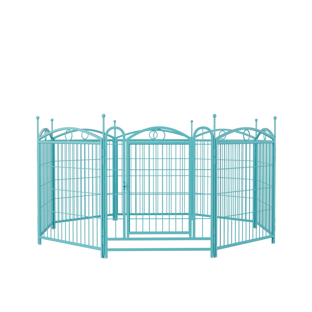 Dog Playpen Indoor 32 inch 8 Panels Metal Dog Pen Pet Dog Fence Outdoor Exercise Pen with Doors, Heavy Duty Dog Fence Puppy Pen for Large Medium Small Dogs Indoor Outdoor Foldable Pet Exercise Pen