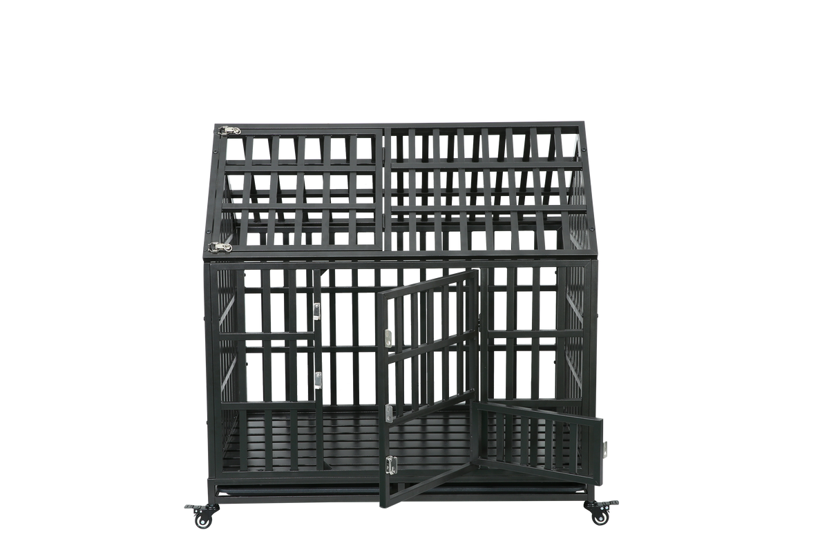 Heavy Duty Dog Cage  pet Crate with Roof