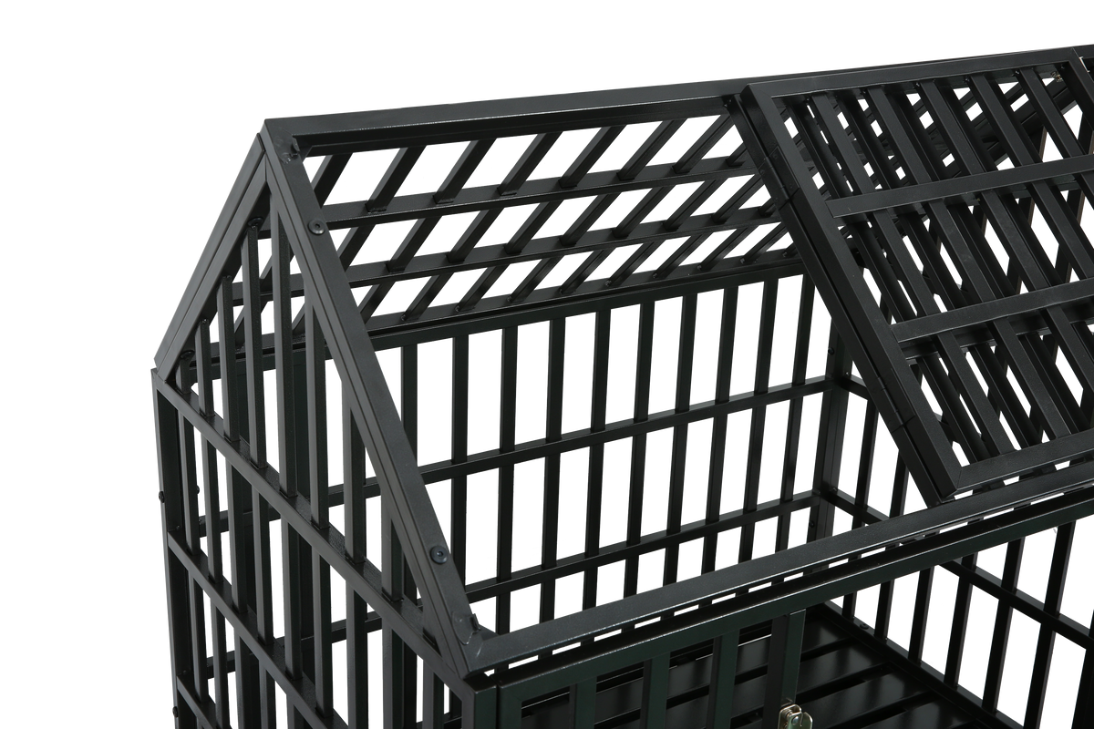 Heavy Duty Dog Cage  pet Crate with Roof