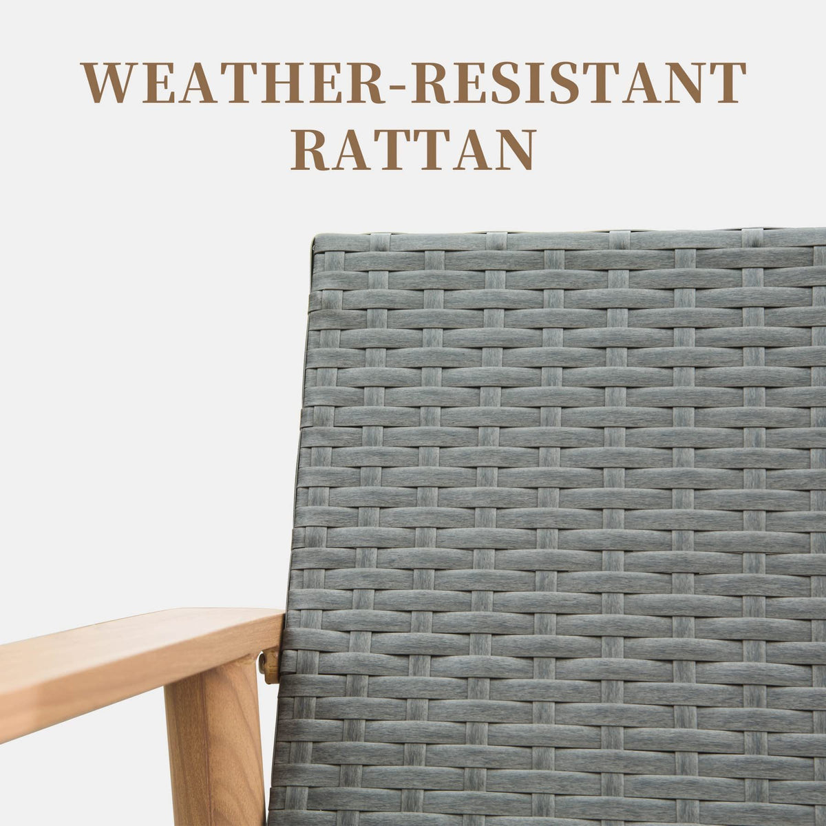 Outdoor Wicker Patio Furniture Sets 4 Pieces, All-Weather Aluminum Rattan Padded Sofa Patio Conversation Sets with 2 Pillows for Porch Deck Garden(Khaki