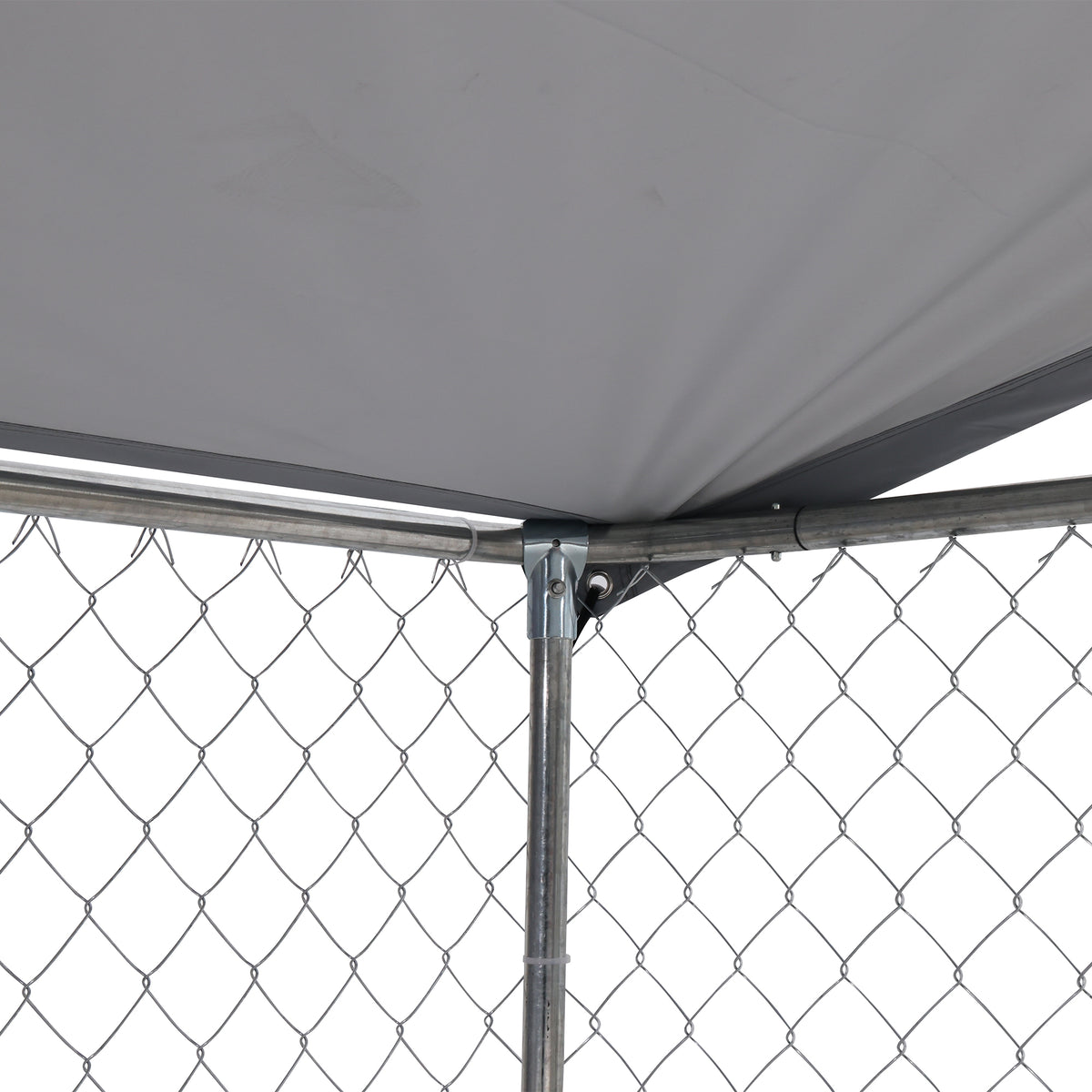 Dog Kennel Outdoor with Waterproof Canopy 181" * 181" *71.65"