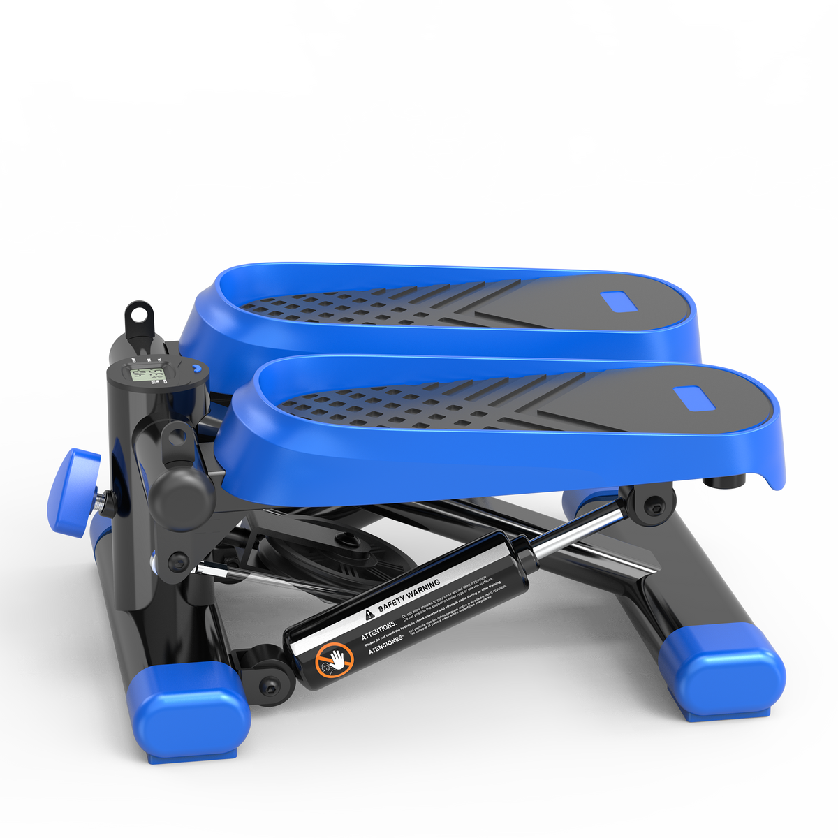Home Office Exercise 330LBS Capacity Mini Stepper with Resistance Bands and LCD Monitor
