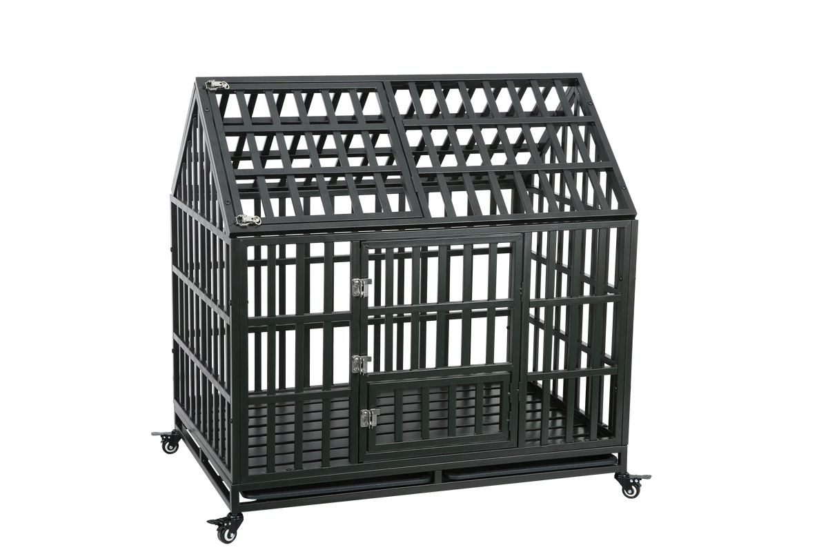Heavy Duty Dog Cage  pet Crate with Roof