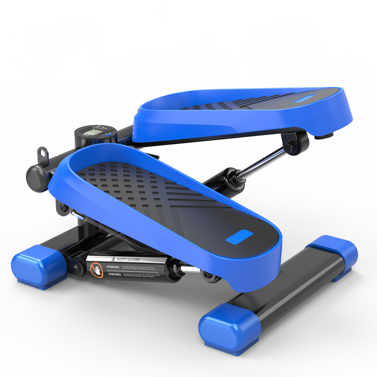 Home Office Exercise 330LBS Capacity Mini Stepper with Resistance Bands and LCD Monitor