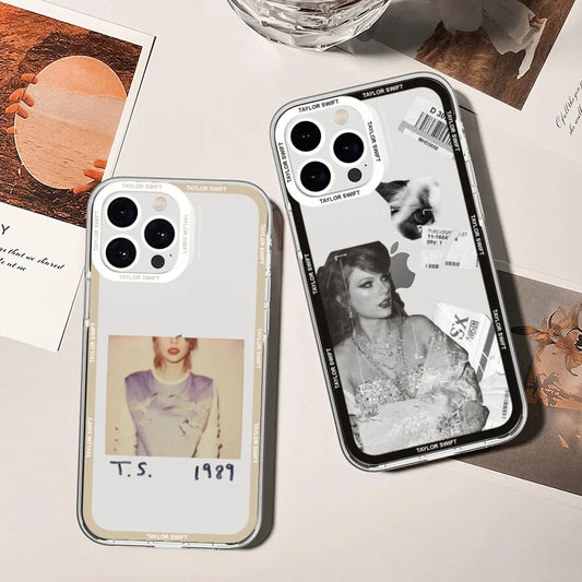 Album Swifts 1989 Taylor Phone Case For iPhone 11 12 Mini 13 14 Pro Max Transparent Shell
