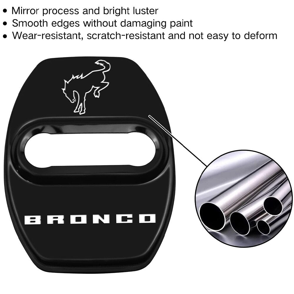 For Ford Bronco 2022 2021 4Pcs Door Lock Cover Protector Latches Door Stopper Covers Set 4 Interior Accessories
