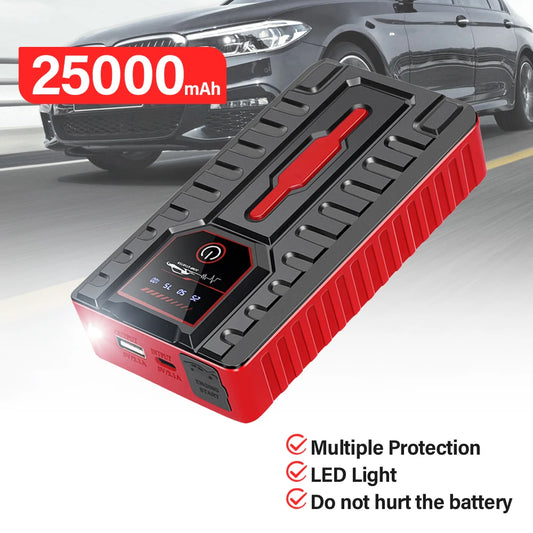 Car Jump Starter 25000mAh portable car battery charger 12V Output Cars Booster Battery Starting Device Auto Emergency Lighting