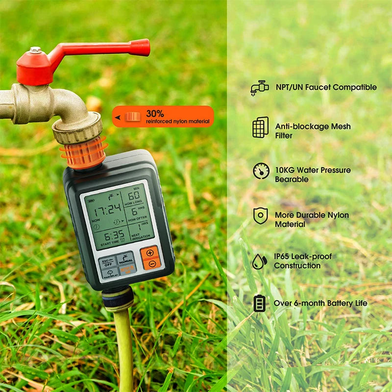 All Days Use Digital Water Timer Outdoor Irrigation Automatic Temporizador Inteligeter Garden Accessories Adjustable Programer
