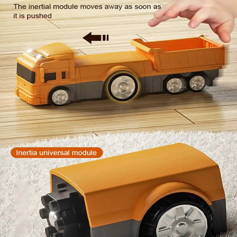 Magnetic Deformation Robot Engineering Car Excavator Mixer Truck Children's Multi-functional Combination Transform Robot Toy