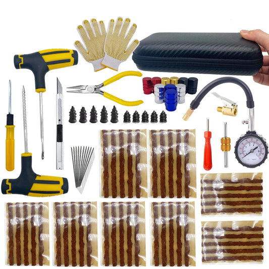 Auto Tire Repair Kit Puncture Plug Tools Tyre Puncture Emergency for Universal Tire Strips Stiring Glue Repair Tool
