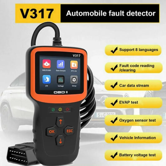 V317 Colour Screen OBD2 Diagnostic Tool Car Scanner Machine Automotive Code Reader Check Engine Fault