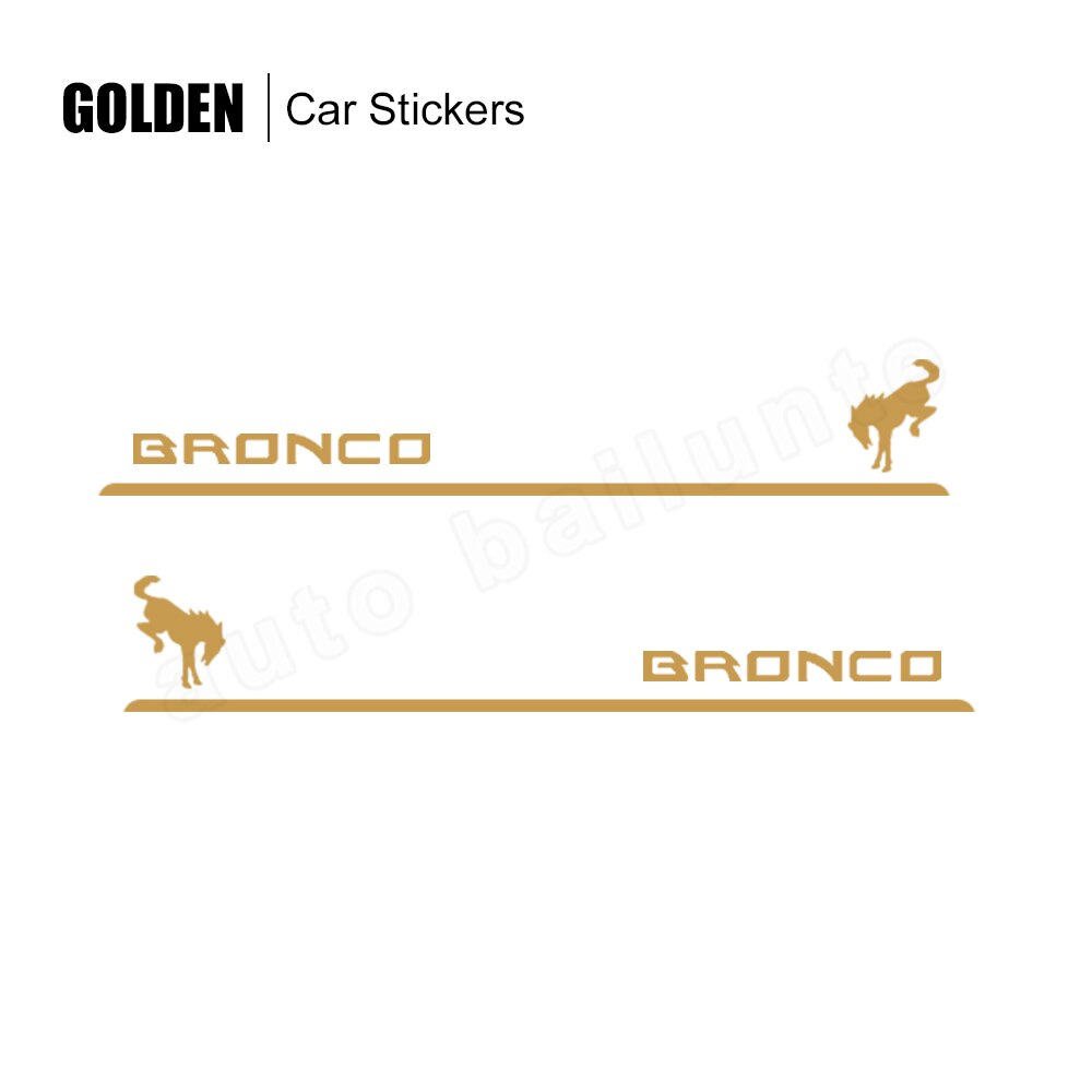 2pcs Ford Bronco 2022 2021 2020 Side Door Body Car Decals Logo Stripe Graphic VinylCar Stickers For Bronco Sport Accessories