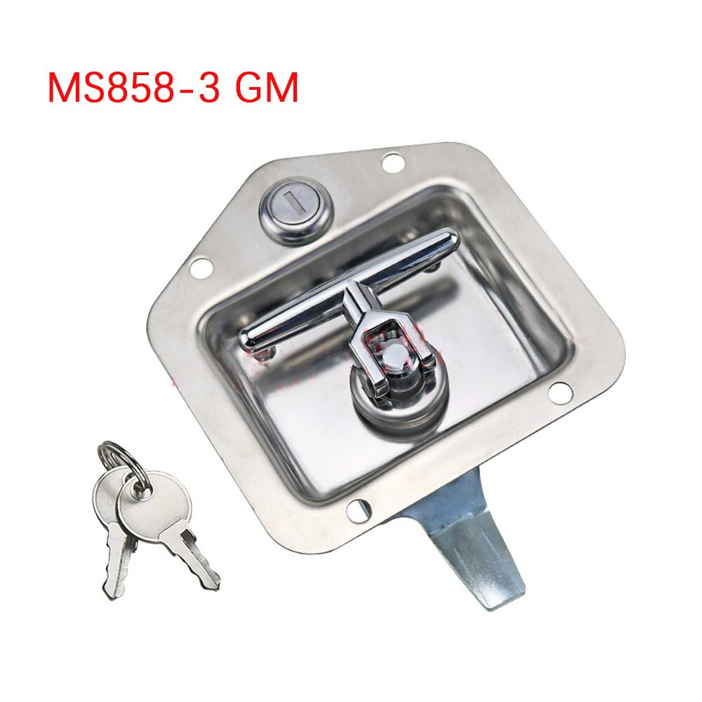 Tool Box Latch T Handle Latches with Lock Highly Polished Stainless Steel for Trailer Door RV Camper Truck Bed Toolboxes