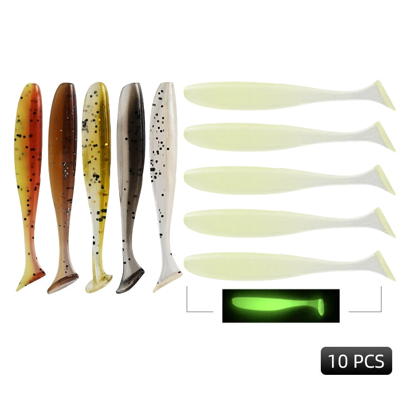 MEREDITH Easy Shiner Fishing Lures 50mm 65mm 75mm 100mm Wobblers Carp Fishing Soft Lures Silicone Artificial Plastic Baits