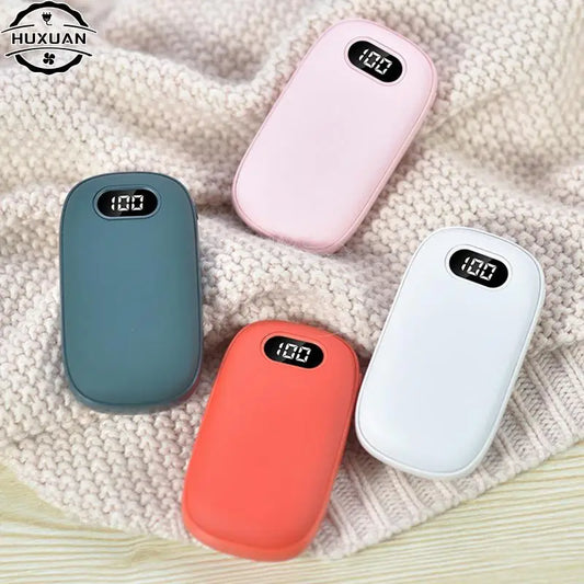 Mini Hand Warmer 2 In 1 Portable Pocket Charger Power Power Bank Winter Heater Hand Warmers USB Rechargeable 6000mAh 10000mAh