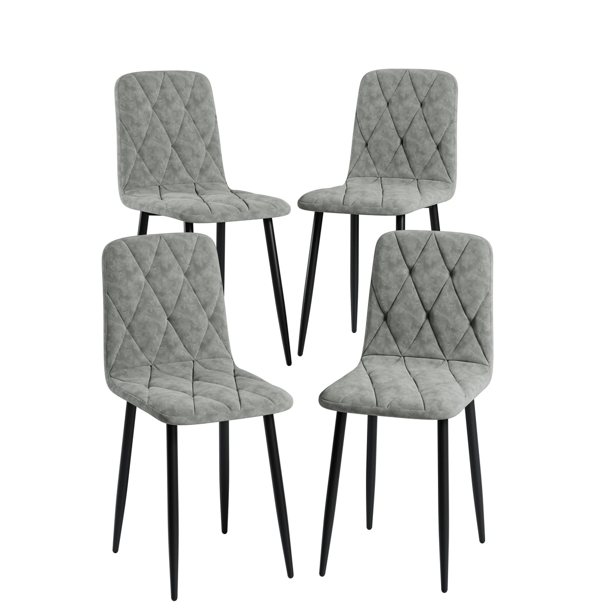 [SantaChoice] Dining Chairs Set of 4, Modern Kitchen Dining Room Chairs, Velvet Dining Chair Upholstered Cushion Seat and Sturdy Metal Legs