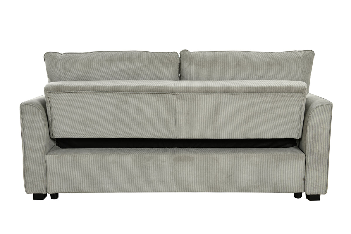 [SantaChoice] 78 Inch 3 in 1 Convertible Sleeper Sofa Bed, Modern Fabric Loveseat Futon Sofa Couch w/Pullout Bed, Small Love Seat Lounge Sofa w/Reclining Backrest, Furniture for Living Room,Light Grey