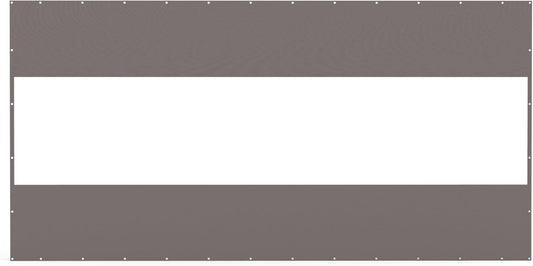 Heavy Duty Outdoor Clear Panel Curtain, 18 oz Waterproof PVC Polyester Curtain, Weather Resistant & Tearproof for Patios, Gazebos, Pergolas, Privacy Screen (8'H x 16'W, Gray)