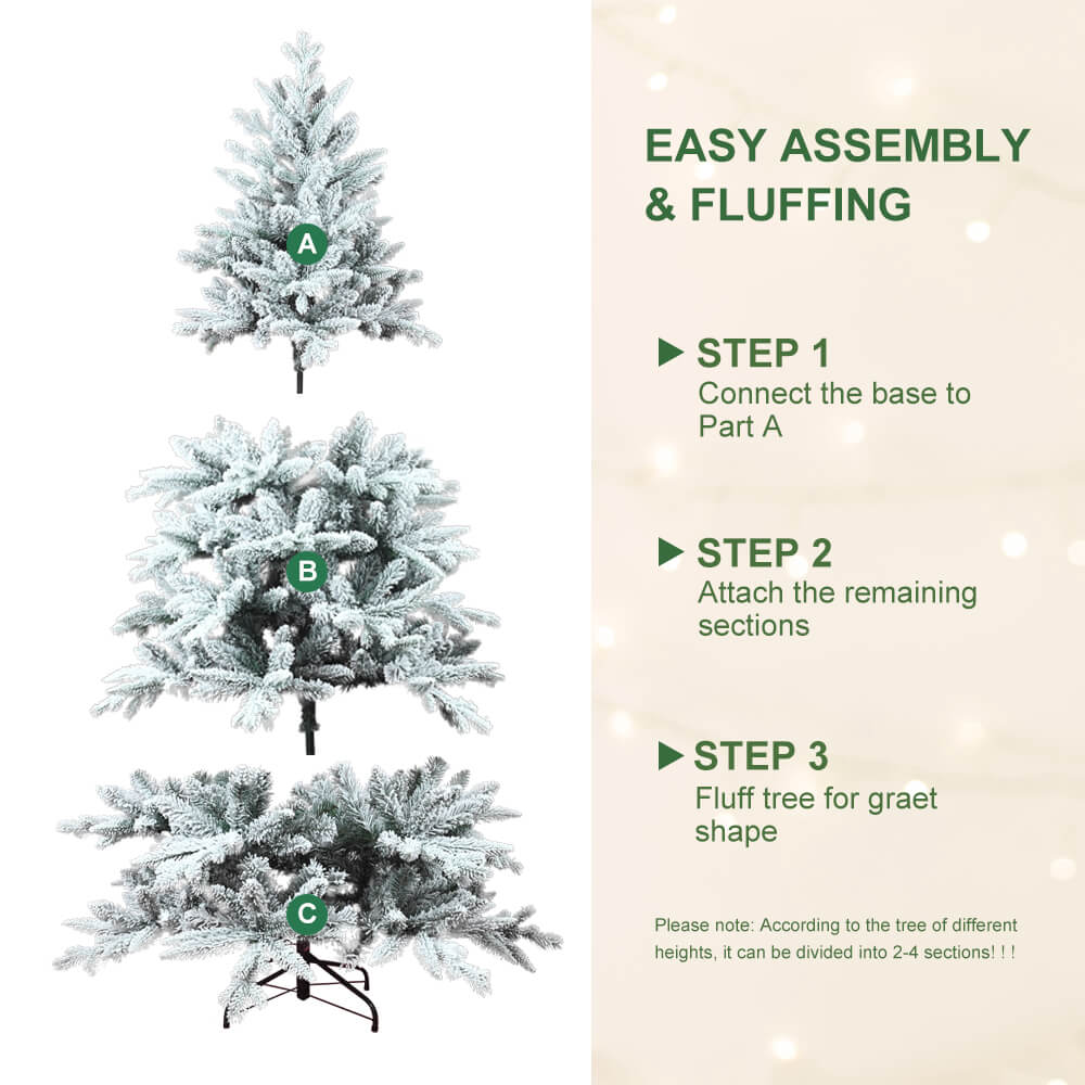 Artificial Christmas Tree Unlit Hinged Spruce Xmas Tree for Indoor Outdoor US-LU 5