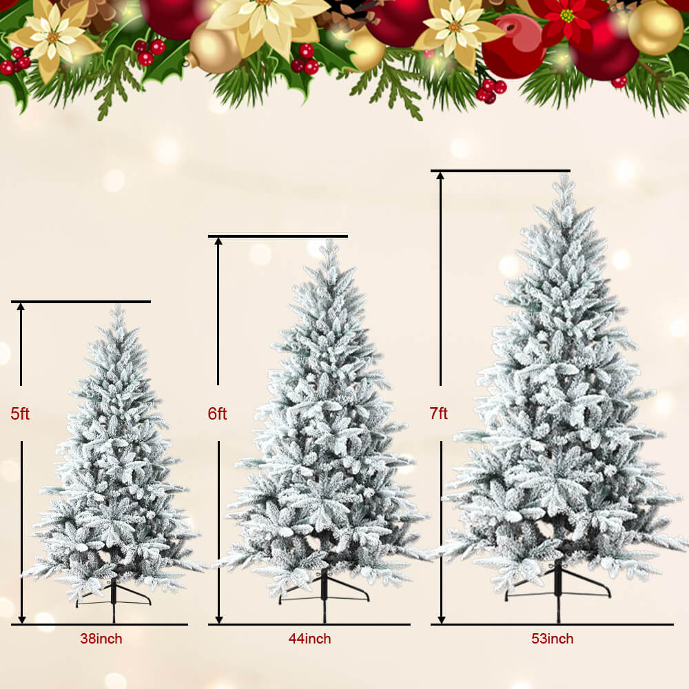 Artificial Christmas Tree Unlit Hinged Spruce Xmas Tree for Indoor Outdoor US-LU 6