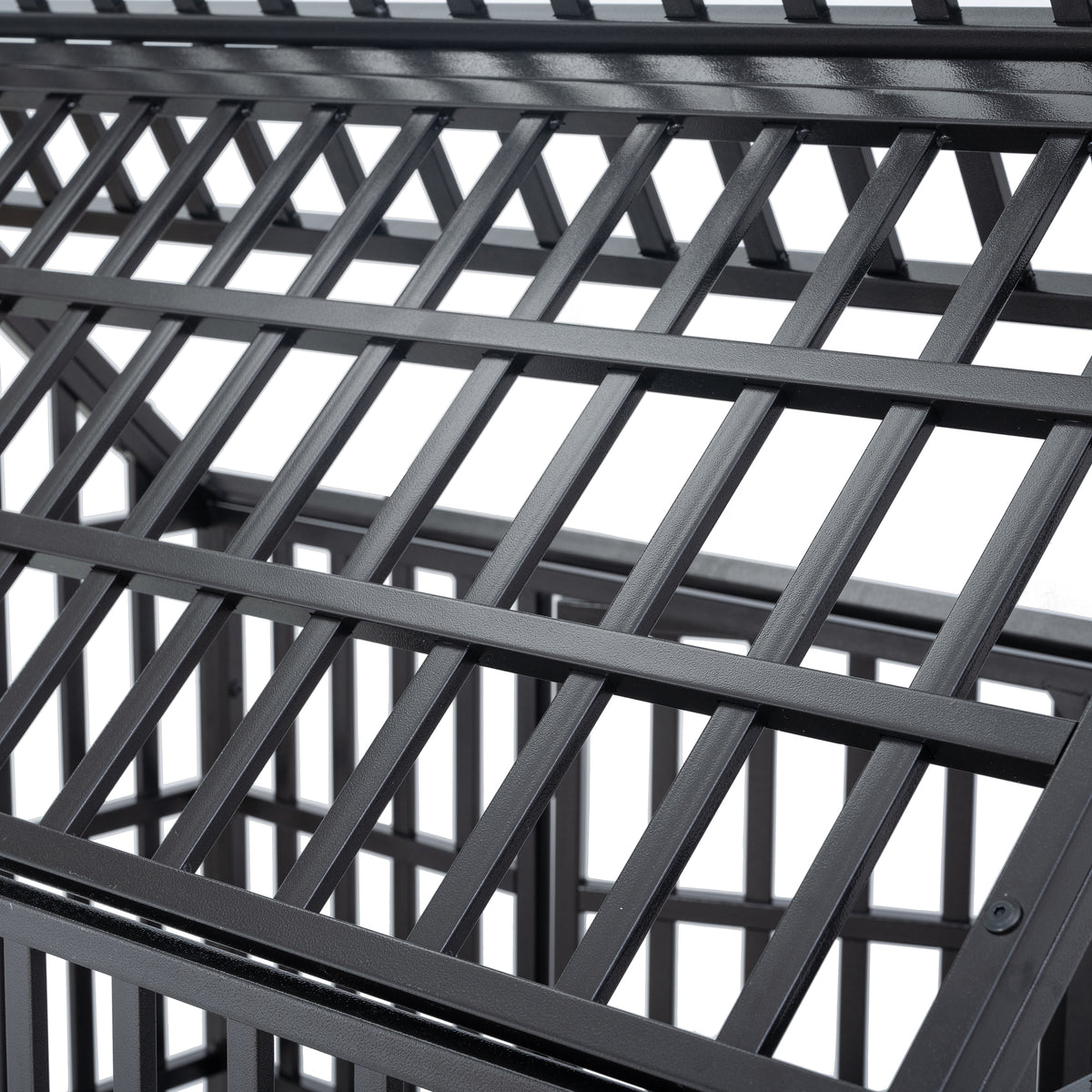 Heavy Duty Dog Cage  pet Crate with Roof & window on roof