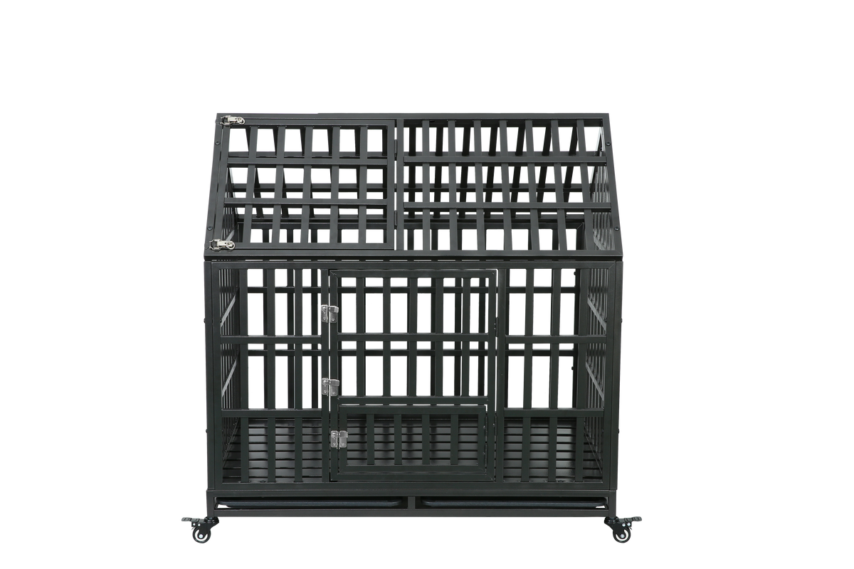 Heavy Duty Dog Cage  pet Crate with Roof
