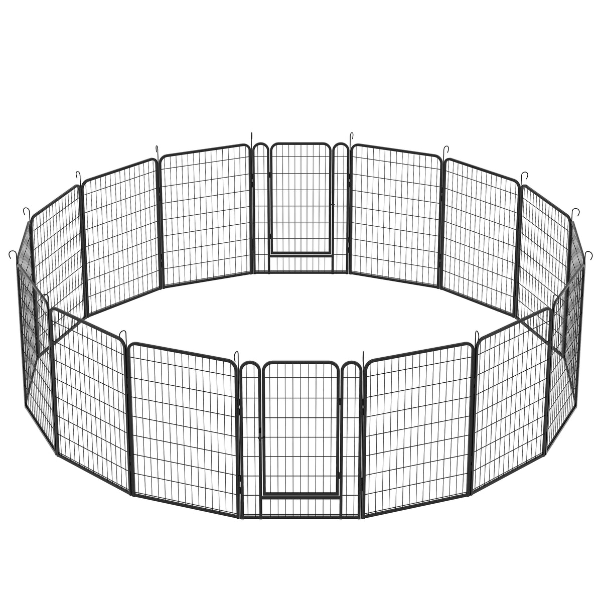 16 Panels Heavy Duty Metal Playpen with door,39.37"H Dog Fence Pet Exercise Pen for Outdoor
