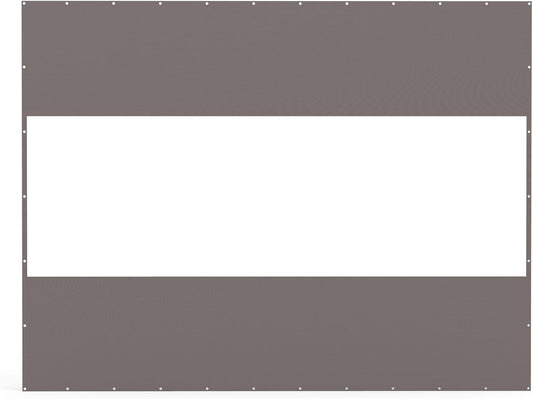 Heavy Duty Outdoor Clear Panel Curtain, 18 oz Waterproof PVC Polyester Curtain, Weather Resistant & Tearproof for Patios, Gazebos, Pergolas, Privacy Screen (10'H x 13'W, Gray)