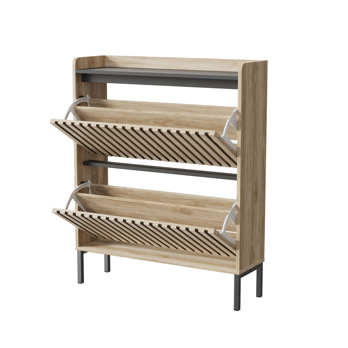 2 Flip Shoe Cabinet,Multi-layer shoe rack,Modern Minimalist,storage cabinet, for entryway