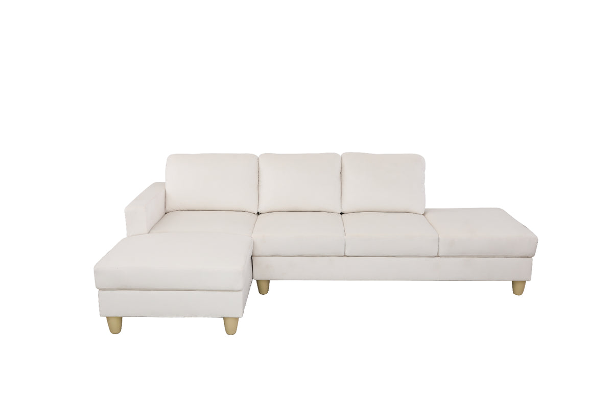 Beige Lint 2-Piece Couch Living Room Sofa Set