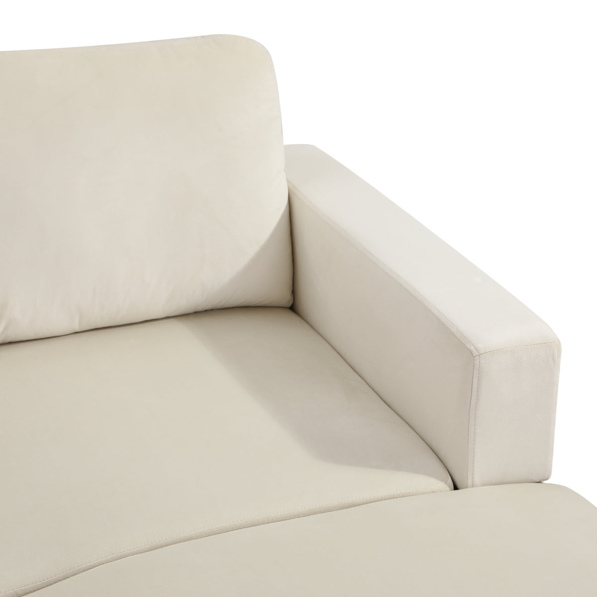 Beige Lint 2-Piece Couch Living Room Sofa Set