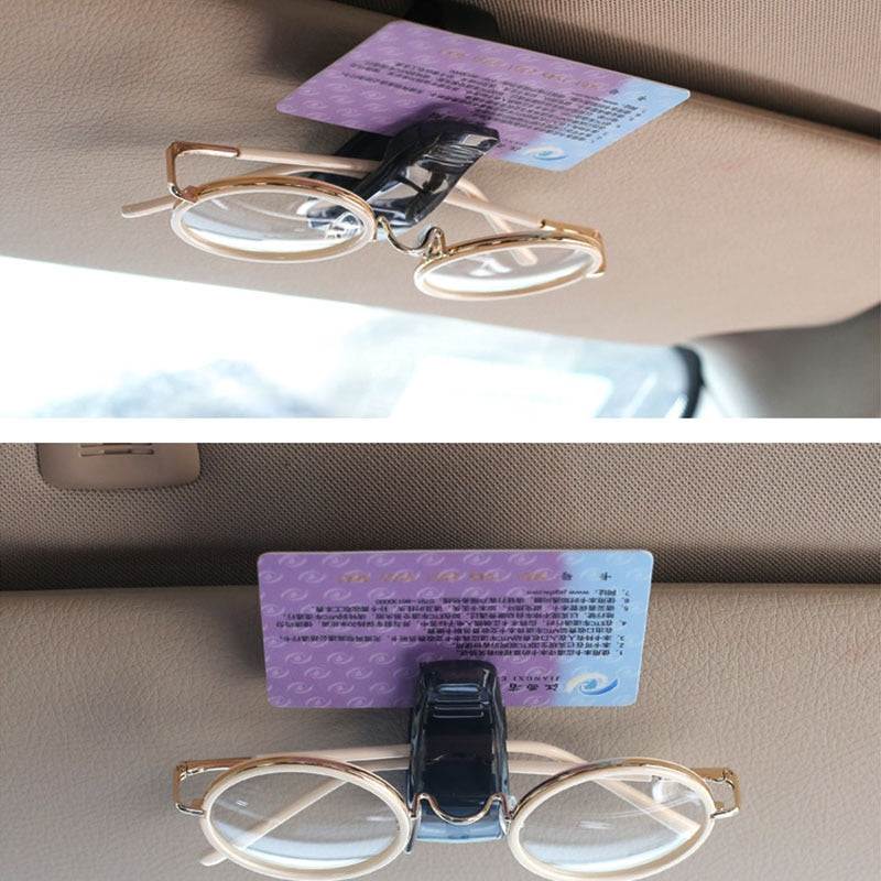2Pcs Car glasses clip Hot Car Fasteners Automotive Supplies ABS Car Vehicles Sun Visor Sunglasses Glasses Frames Car Accessories