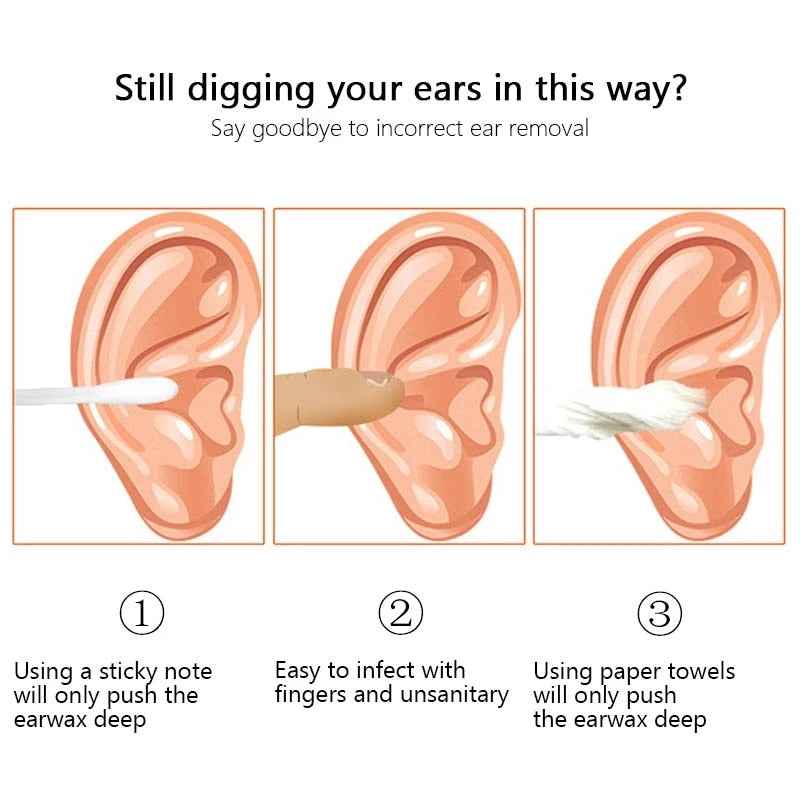 6Pcs/set Ear Wax Pickers Stainless Steel Earpick Wax Remover piercing kit earwax Curette Spoon Care Ear Clean Toolear cleaner