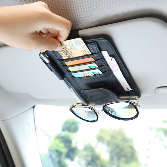 Car Sunglasses Clip Card Holder Storage Box For Mitsubishi ASX Outlander Pajero KIA RIO Ford Focus Hyundai IX35 Solaris