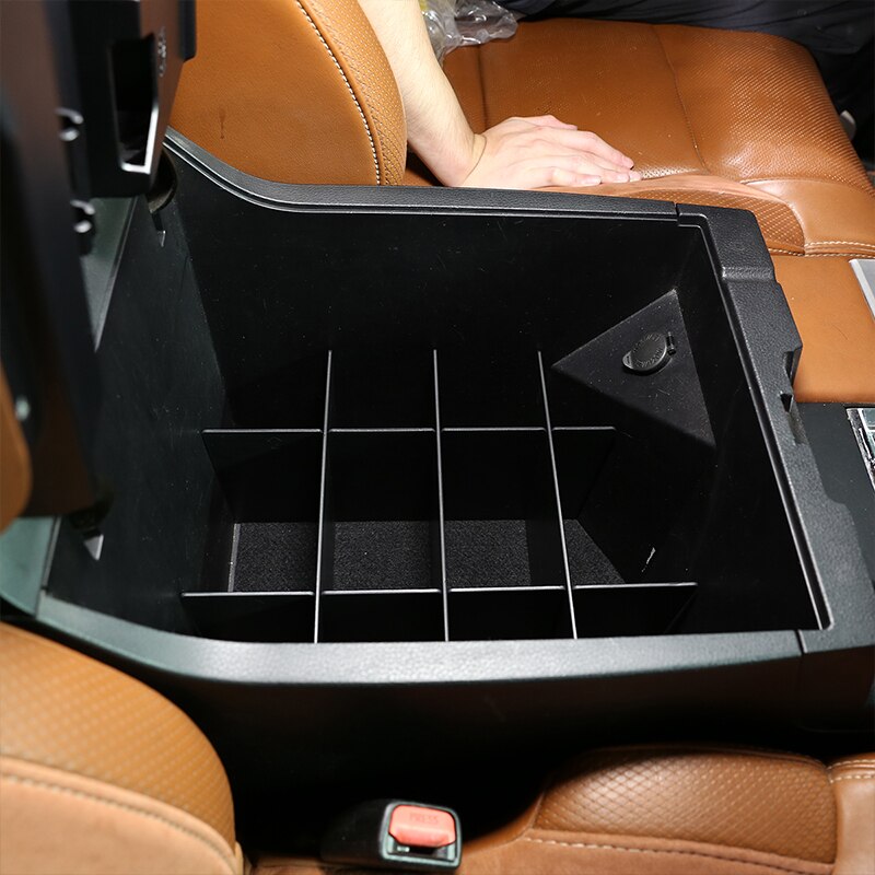 For Toyota Tundra 2014-2021 ABS black car interior armrest box storage box partition insert divider storage tray Car Accessories