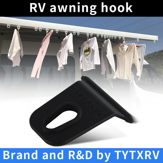 TYTXRV Black Universal Awning Coat Hook Hook Racks Suitable For RV Camping Caravan Party Light Stand Awnning Hook Accessories
