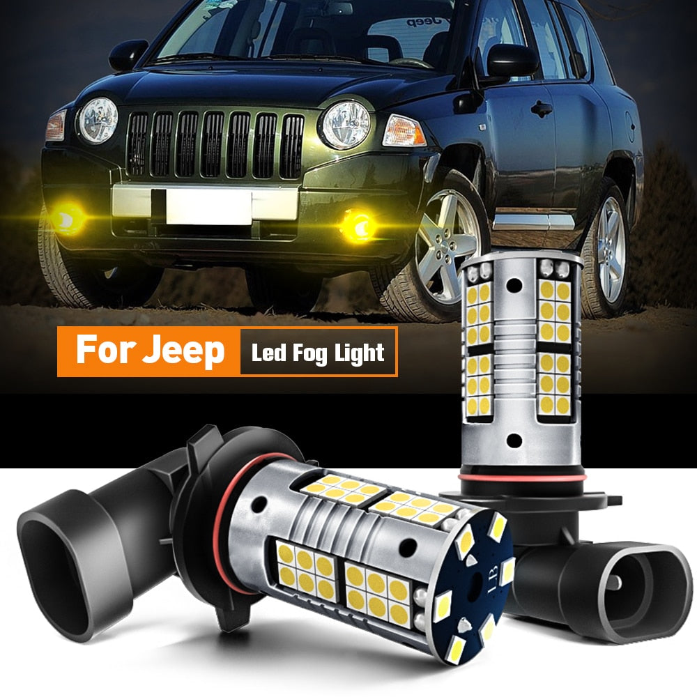 2pcs LED Fog Light Blub Lamp H10 9145 Canbus No Error For Jeep Cherokee XJ Commander Compass Grand Cherokee Wrangler 3 JK