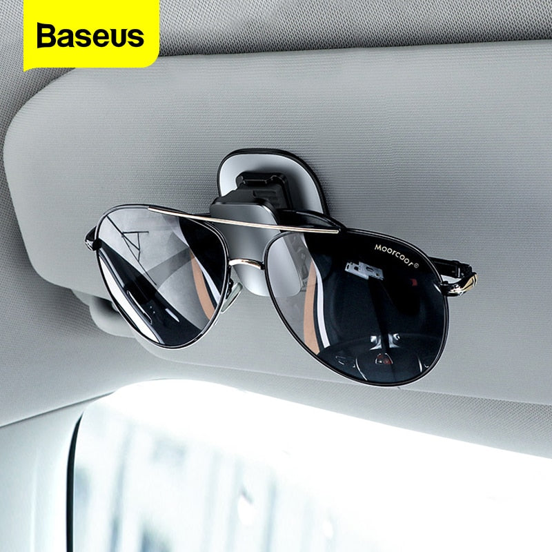 Baseus Car Sunglasses Holder Sun Visor Glasses Clip Auto Interior Organizer Car Accessories Glasses Storage Clip Eyeglass Holder