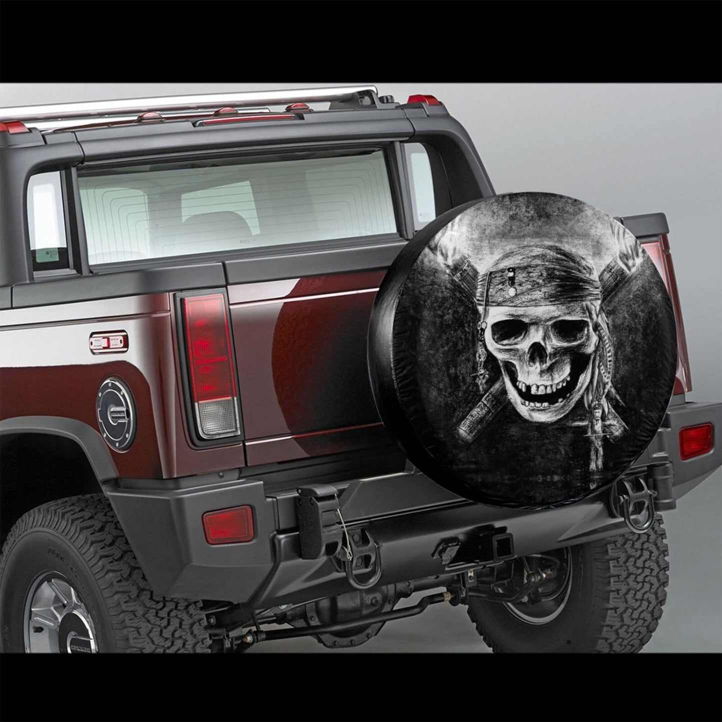 Skull American Flag Spare Tire Cover Spare Tire Cover For Camping, Bronco, CRV, Jeep Wrangle car Accessories tire protector