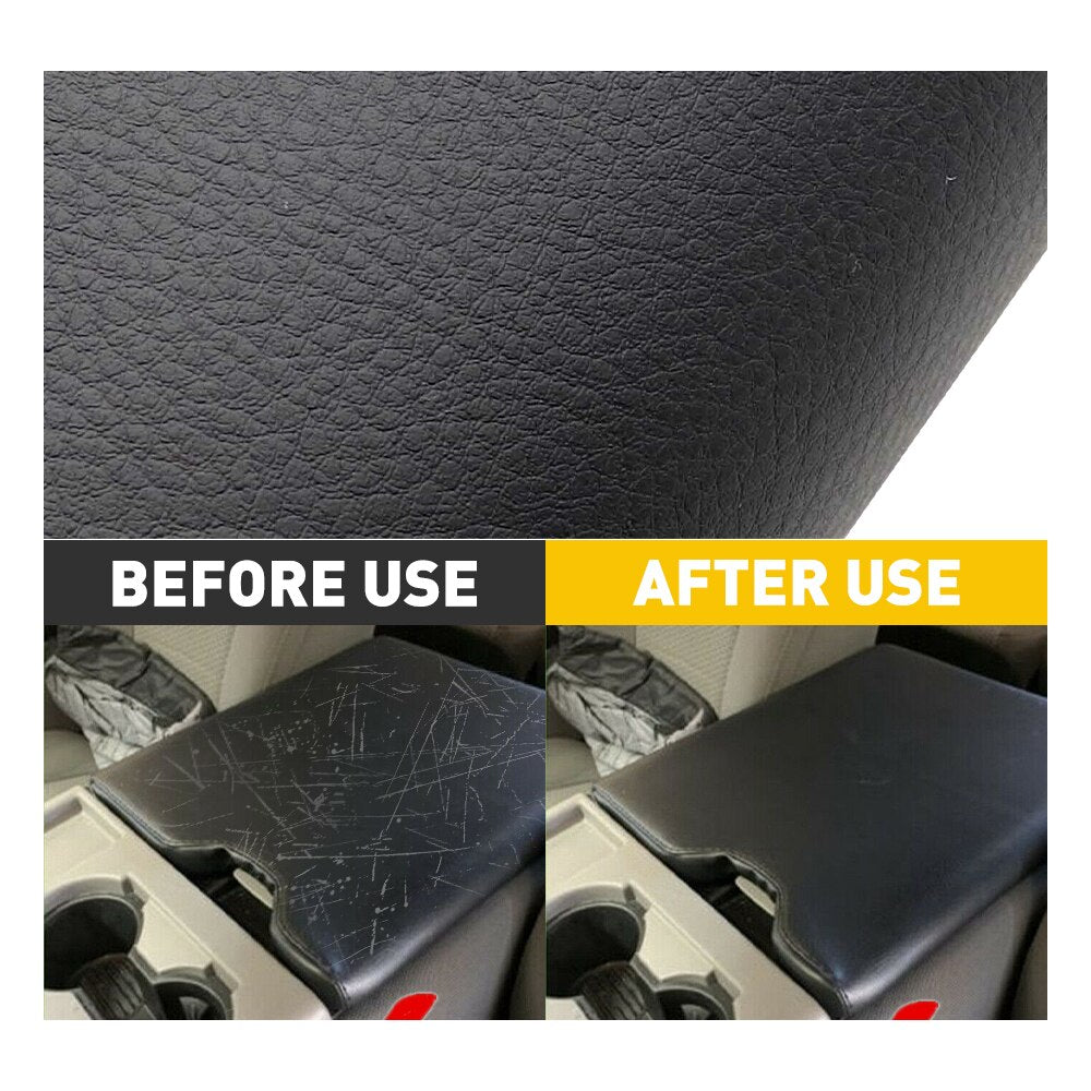 1Pcs Car Leather Center Lid Armrest Box Cover Black For Ford F150 2015 2016 2017 2018 2019 2020 Strickers Wear-resistant
