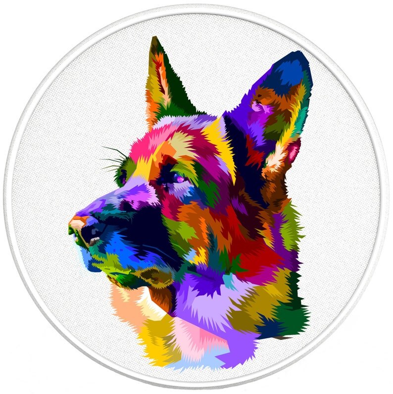 Colorful German Shepherd Wrangler Tire Cover-Fits Jeep, Ford Bronco, Rv, Camper, Trailer &amp; Any Suv