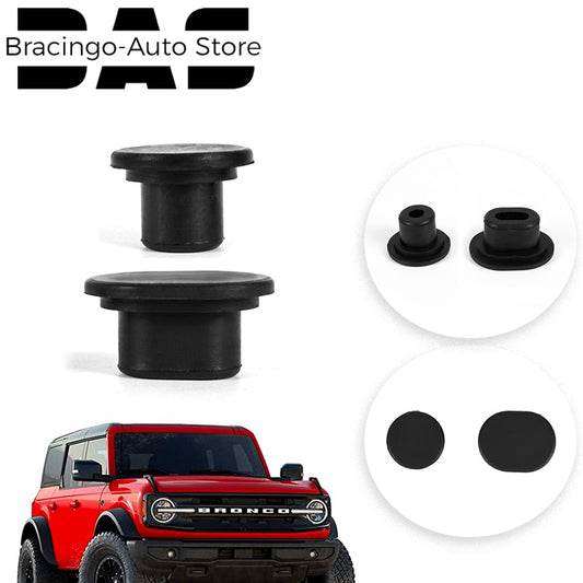 Tailgate Plugs Set Removable Snug Rubber Removed Black Tire Carrier Bumper Protection Fit For Ford Bronco 2021 2022 2Door 4Door