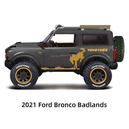 Maisto Off-Road Series 1:24 2021 Ford Bronco Badlands Static Die Cast Vehicles Collectible Model Car Toys