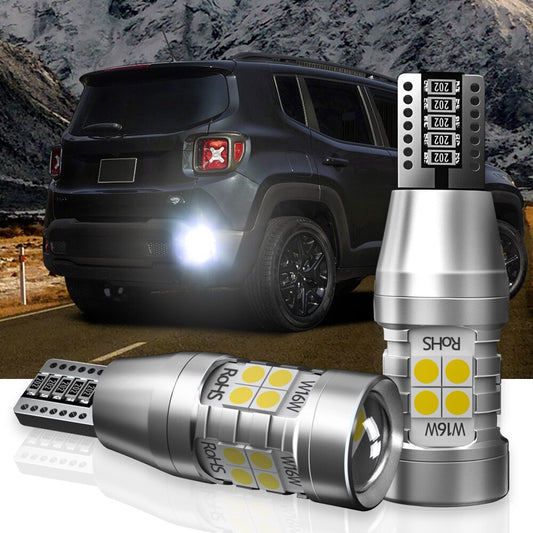 2pcs LED Reverse Light Blub W16W T15 921 Canbus Backup Lamp For Jeep Compass Grand Cherokee Patriot Wrangler JK JL