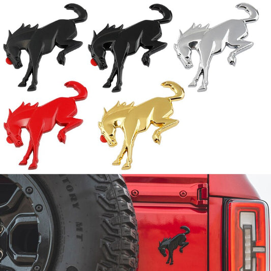 3D Metal Rear Tailgate Emblem for Ford Bronco Horse Decals Bronco Badge Tailgate Horse Emblem Stickers Decals Tailgate Insert